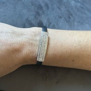 Touchstone Crystal Black and Silver Bracelet